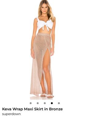 SUPRE Metallic Bronze Keva Wrap Swim Coverup